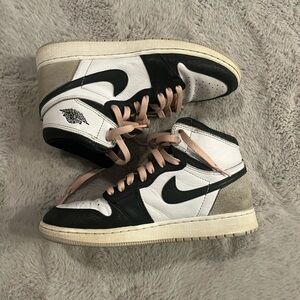 Jordan Black and White High-Tops with Tan Highlights